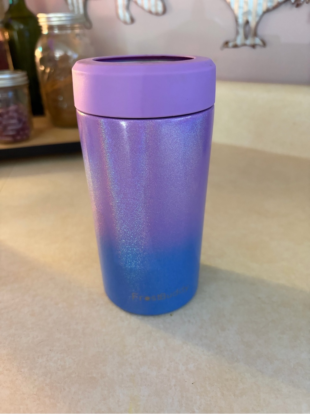 Frost buddy Iridescent Purple to Blue Travel Tumbler